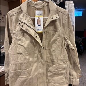 Vintage America medium weight denim jacket in beige.